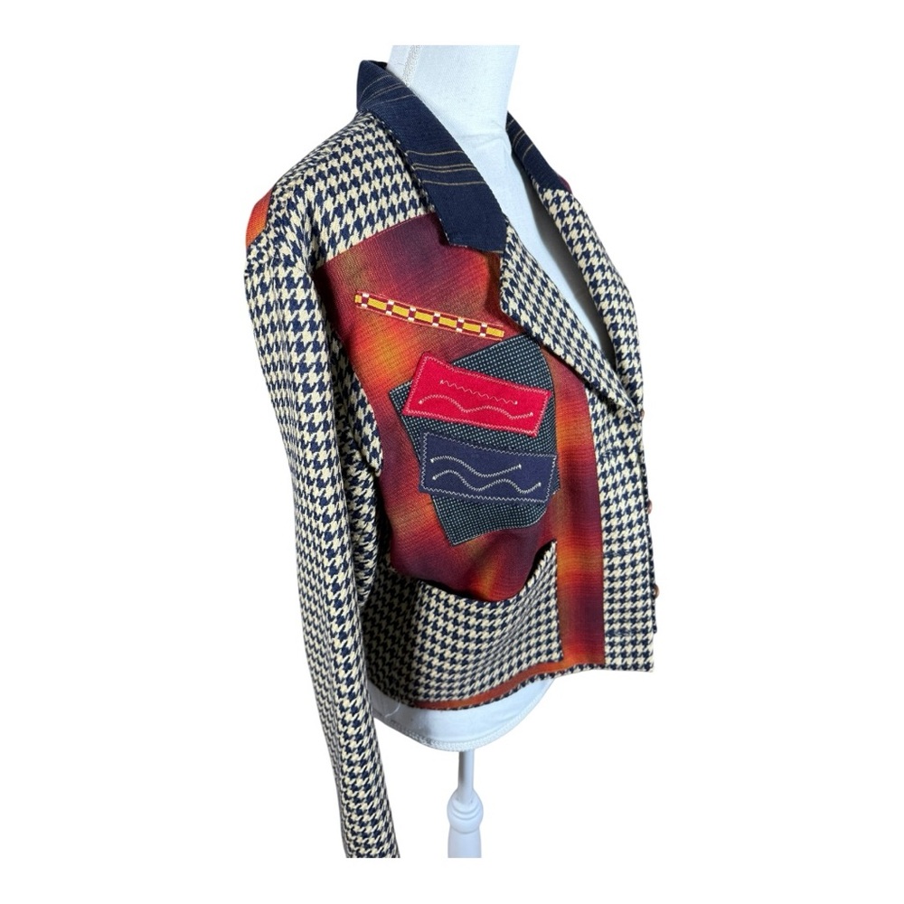 Canvas Backs Women's Multicolor Patchwork Blazer - image 3